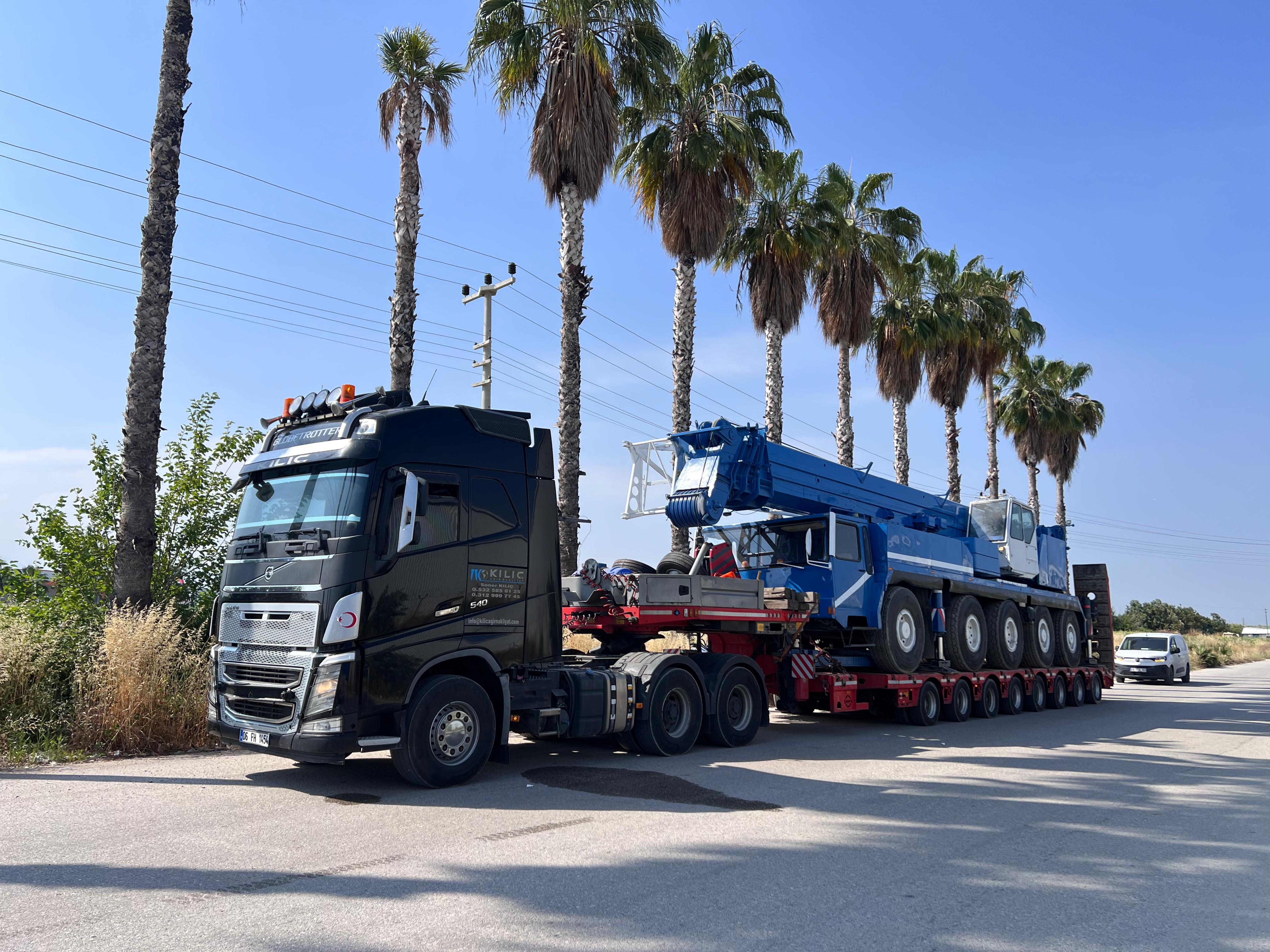 Vinç ve Kule Vinç Ekipmanları Taşımaları